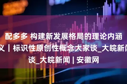 配多多 构建新发展格局的理论内涵与重大意义｜标识性原创性概念大家谈_大皖新闻 | 安徽网
