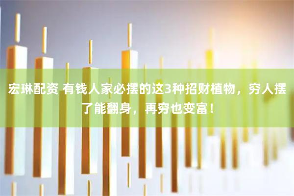 宏琳配资 有钱人家必摆的这3种招财植物，穷人摆了能翻身，再穷也变富！